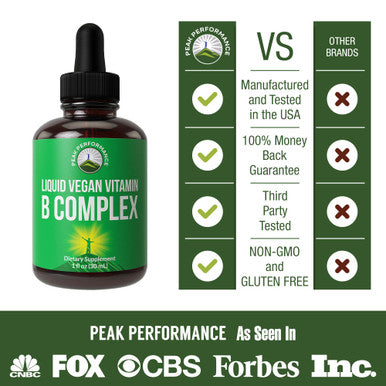 B Complex Liquid Drops Vegan Supplement 30 ml