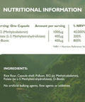 Barefoot Nutrition - B12 Complete High Strength Supplement Methylated B 12 (1000Ãƒâ€šÃ‚Âµg) - with Cofactors Methyl folate (400Ãƒâ€šÃ‚Âµg) & D-Biotin (400Ãƒâ€šÃ‚Âµg) - 60 x 1 A Day Vegan-Friendly Capsules