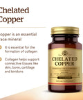 Solgar Chelated Copper 100 Tablets - Essential For Collagen Formation - Highly Bioavailable Form - Supports Connective Tissue - Non-Gmo Vegan Gluten Free Dairy Free Kosher 100 Servings