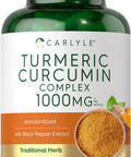 Carlyle Turmeric Curcumin With Black Pepper 1000Mg | 180 Capsules | Turmeric Complex Supplement | Non-Gmo, Gluten Free