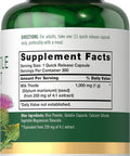 Carlyle Milk Thistle 1000mg | 300 Capsules | Non-GMO Gluten Extract