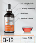 Horbaach Vitamin B12 Methylcobalamin Spray 5000 mcg 2 oz