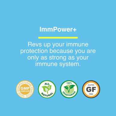 American BioSciences ImmPower Plus, AHCC & Fermented Wheat Germ Extract Herbal Supplement, 550mg per Capsule for Immune Support, Maintains Natural Killer Cell Activity, Pack of 1, 60 Veggie Capsules - AHCC + FWGE-SC