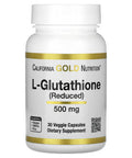 California Gold Nutrition L-Glutathione (Reduced), 500 Mg, 30 Veggie Capsules