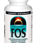 Source s FOS 1000 mg Fructooligosaccharides Probiotic Enhancer - 100 Tablets