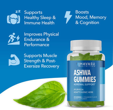 Havasu Nutrition Ashwagandha Gummies Stress Relief Gummy Vitamins Anti Anxiety Supplements Designed to DeStress Calm Worlds First Chillest Ashwa Gummy 1500 mg Ashwagandha 60 Veggie Gummies