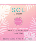 SOL by Jergens Full Body Self Tanner Towelettes, Streak-free Natural-Looking Sunless Tanning Wipes, 6 Count, Infused with Coconut Water and Vitamin E, Sun-inspired Color in 4 Hours