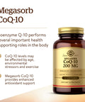 Solgar Megasorb Coq-10 200 Mg 60 Softgels - Supports Heart & Brain Function - Coenzyme Q10 Supplement - Enhanced Absorption - Gluten Free Dairy Free 60 Servings