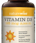 Naturewise Vitamin D3 5000Iu 125 Mcg 1 Year Supply For Healthy Muscle Function And Immune Support Nongmo Gluten Free In Coldpressed Olive Oil Packaging Vary Mini Softgel 360 Count
