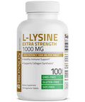 Bronson L-Lysine Extra Strength 1000 Mg Per Tablet High Potency, Immune Support & Supports Collagen Synthesis, Non-Gmo, 100 Vegetarian Tablets