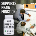 Whyz Caffeine Pills With L-Theanine, 120 Capsules, Nootropic Stack Energy Pills, Energy Vitamins For Sustained Energy Focus & Cognitive Function, L Theanine Caffeine Energy Supplements For Women & Men