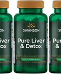 Swanson Pure Liver '&' Detox 60 Vegan Caps 3 Pack