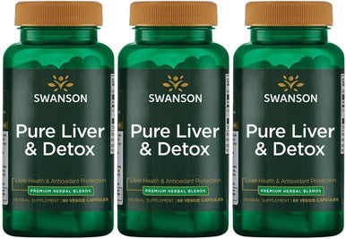 Swanson Pure Liver '&' Detox 60 Vegan Caps 3 Pack