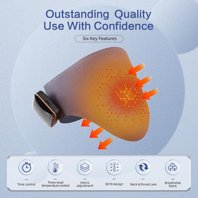 Neck Heating Pad Massage For Neck Pain Relief, Soft Neck Warmer For Soreness And Stiffness, Made Of Nano Heating Fiber, 3-Segment Heat, Usb Heated Neck Wrap Strap