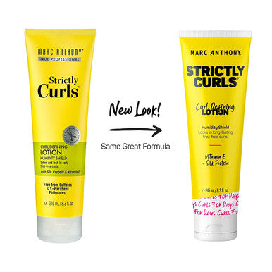 Marc Anthony Curl Defining & Enhancing Lotion, Strictly Curls - Moisturizing Detangler with Vitamin E & Silk Protein for Long-Lasting Frizz-Free Curls - Bounce & Shine For Wavy, Dry or Damaged Hair