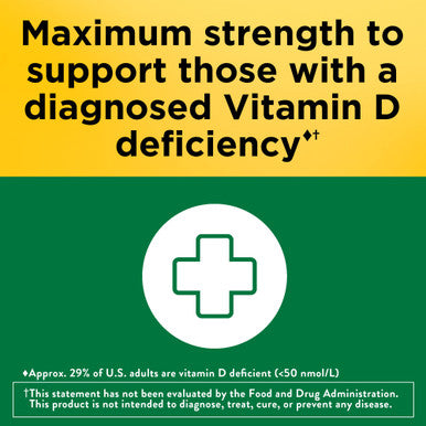 Nature Made Maximum Strength Vitamin D3 10000 Iu (250 Mcg) Dietary Supplement For Bone Teeth Muscle And Immune Health Support 60 Softgels 60 Day Supply
