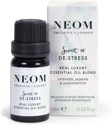 Neom - Real Luxury Essential Oil Blend, 10Ml | Lavender, Jasmine & Sandalwood | Scent To De-Stress Range