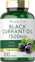 Carlyle Black Currant Oil Softgels | 1500mg | 200 Count | Non-GMO and Gluten Formula | Black Currant Seed Oil