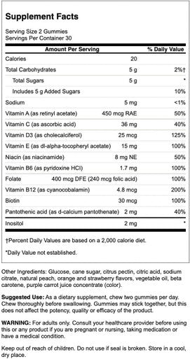 Swanson Mixed Fruit Multivitamin Adult Gummies - Daily Wellness Support for Adults - Formula for Overall Health & Wellness - 60 Gummies (4 Pack)