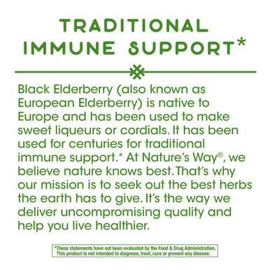 Nature's Way Black Elderberry, 1,150 mg per serving, 100 VCaps (Packaging May Vary)