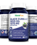 NusaPure Black Currant Oil 1070mg GLA 15% 180 Caps (Non-GMO & ) Hexane Free