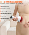 Multford Rechargeable Lymphatic Drainage Massager & Cellulite Massage Tool With 3000MahFascia Blaster For Reduce Stretch Marks For Legs Arms & BellyBody Sculpting Machine With Microcurrent For Office Travel