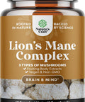 Natures Craft Advanced Lion's Mane Mushroom Supplement - Lions Mane Supplement Capsules with 5X Fruiting Body Mushroom Complex with Chaga Maitake Shiitake and Reishi - Brain Booster Nootropic Supplement (60 Caps)
