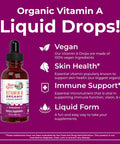 Maryruth Organics USDA Organic Vitamin A Liquid Drops | 3 Month Supply | Immune Support Eye Health Skin Health for Ages 14+ | 750mcg per Serving | Sugar | Vegan | Non-GMO | Gluten | 1oz