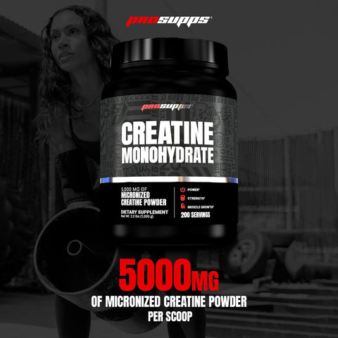 Prosupps Creatine Monohydrate Powder For Men & Women Unflavored - 5000Mg Of Micronized Creatine - Gym Workout Supplement For Muscle Gain & Recovery - Sugar- Soy & Gluten- - 60 Servings