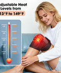 Democe Cordless Red Light Therapy For Knee Knee Massager With Heat Heated Knee Brace Knee Massger For Pain Relief Upgrade 4 Massage Area Knee Brace 660Nm & 850Nm Red Light For Knee Elbow Shoulder