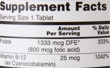 NOW Folic Acid 800 mcg 250 tablets