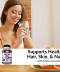 Kaya Naturals Hair Skin Nail Capsules BIOTIN Vitamin D Vitamin B12 A Folic Acid Support Hair Support Vitamin Supplement 180 Count
