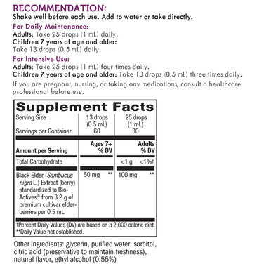 Nature'S Way Sambucus Elderberry Drops With Ultra Strength Elderberry, Immune Support*, Made From 6400Mg Of Elderberries Per 1 Ml, 1 Fl. Oz.