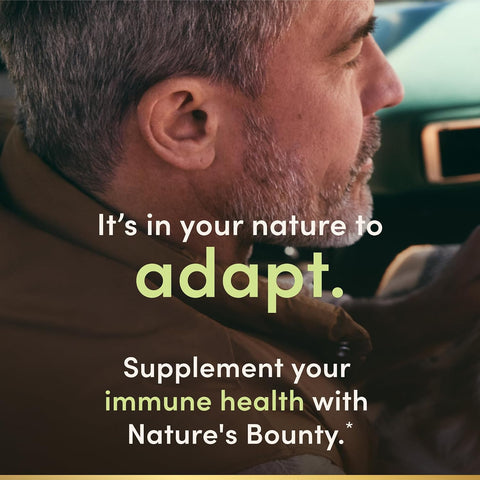 NatureS Bounty Immune 24 Hour + The Only Vitamin C With 24 Hour Immune Support From EsterC 1000 Mg Vitamin C D and Zinc Gluten Rapid Release Softgels 2 Softgels Per Day 50 Count