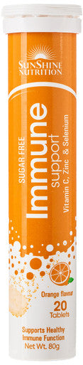 Sunshine Nutrition Immune Support Orange Effervescent 20 Tablets