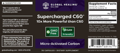 Global Healing Supercharged C60 and Detoxadine Bundle, Micro-Activated Carbon and Nascent Iodine Liquid Supplement Drops