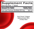 Feosol Original Iron Supplement Tablets Nonheme 325mg Ferrous Sulfate (65mg Elemental Iron) per Iron Pill 1 Per Day 120ct 4 Month Supply for Energy and Immune System Support Made in USA