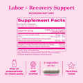 Pink Stork Labor Prep - Evening Primrose Oil Capsules with Red Raspberry Leaf Tea Gentle Birth & Postpartum Care Third Trimester Pregnancy Must Haves 60 Capsules