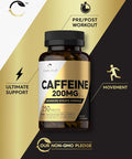 Carlyle Caffeine Pills 200mg | 250 Tablets | Advanced Athlete Formula | Vegetarian Non-GMO & Gluten Supplement