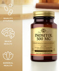 Solgar Inositol 500 Mg - 100 Vegetable Capsules - Supports Cellular Function & Brain Health - Vegan Gluten Free Dairy Free Kosher - 100 Servings