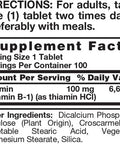 Nature's Truth Vitamin B-1 100mg Tablets, 100 Count