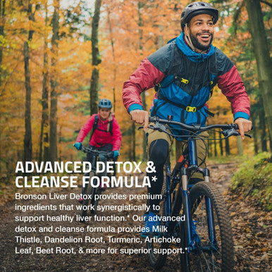 Bronson Liver Detox Advanced Detox & Cleansing Formula Supports Health Liver Function With Milk Thistle, Dandelion Root, Turmeric, Artichoke Leaf & More, Non-Gmo, 60 Vegetarian Capsules