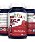 NusaPure Hibiscus Flower 5000 mg 200 Vegetarian Caps (Non-GMO & )