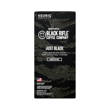 Black Rifle Coffee Company Single Serve K Cups Just Black Medium Roast Coffee Rounds 32 Count