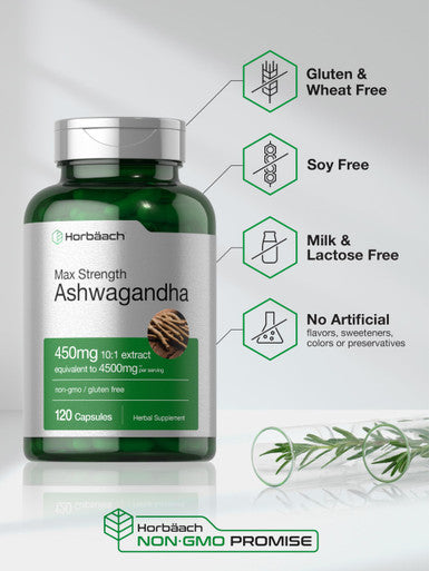 Horbaach Ashwagandha Supplement 120 Capsules