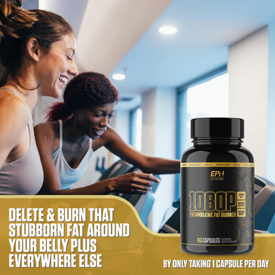 EPN Supplements 1080P Thermogenic Fat Burner | #1 Weight Loss Supplement Pills To Reduce Fat, Suppress Appetite, Boost Metabolism, Increase Energy & Focus W/L-Carnitine, Yohimbe Bark, Green Tea + More - 60 Servings