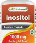 Best Naturals Inositol 1000mg 120 Tablets - Also Called Vitamin B8