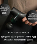 Ekrin Athletics Bantam Mini Massage Gun - Compact Deep Tissue Muscle Massager With Adjustable Speeds & 4 Attachments - Long Battery Life, Lightweight, Travel Friendly