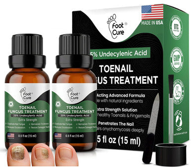 FOOT CURE Toenail Renewal Solution Extra Strength Care for Toe Nail AND Fingernails Nail Repair Solution for broken Discolored Nails Renews Damaged Cracked Ingrown Toenail Made In USA