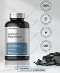 HorbAach Calcium Magnesium D3 Supplement 1000 Iu D3 250 Coated Caplets Non-Gmo & Gluten Free